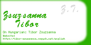 zsuzsanna tibor business card